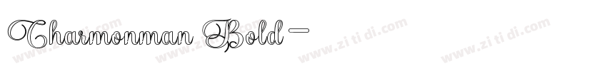 Charmonman Bold字体转换